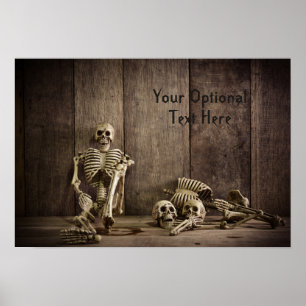 Skelette-Textplakat Poster