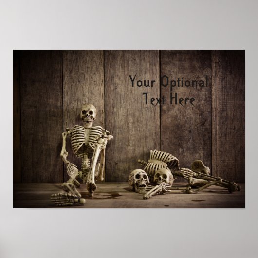Skelette-Textplakat Poster (Vorne)