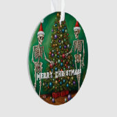Skelette und farbenfrohe Ornamente Weihnachten (Vorderseite)