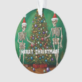 Skelette und farbenfrohe Ornamente Weihnachten (Vorderseite)