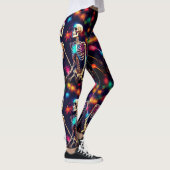 Skelette und Feuerwerke Leggings (Rechts)