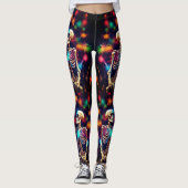 Skelette und Feuerwerke Leggings (Vorderseite)