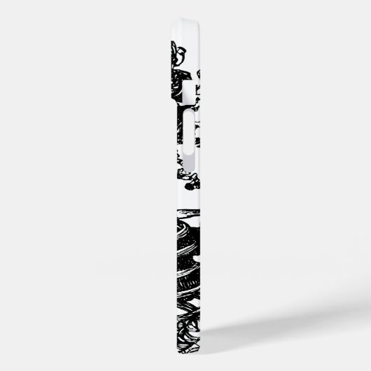 Skelette und Rose Case-Mate iPhone Hülle (Rückseite / Links)