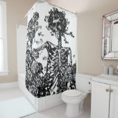 Skelette und Rose Duschvorhang (Beispiel)