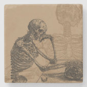 Skelette und Tod Steinuntersetzer (Vorderseite)