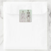 Skelette von Australopithecus Boisei Quadratischer Aufkleber (Tasche)