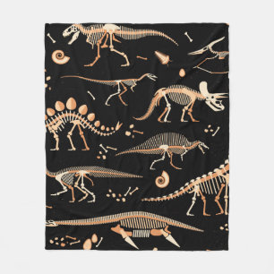 Skelette von Dinosauriern und Fossilien Fleecedecke