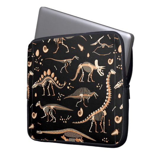 Skelette von Dinosauriern und Fossilien Laptopschutzhülle (Vorderseite Links)