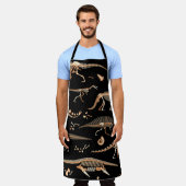 Skelette von Dinosauriern und Fossilien Schürze (Getragen)