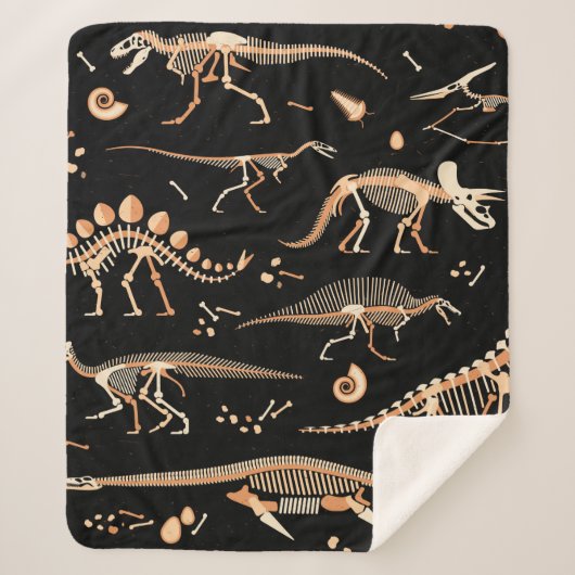 Skelette von Dinosauriern und Fossilien Sherpadecke (Vorderseite)