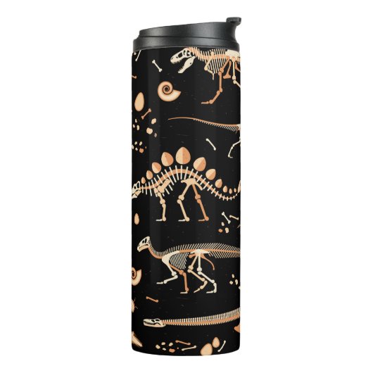 Skelette von Dinosauriern und Fossilien Thermosbecher (Nach links gedreht)