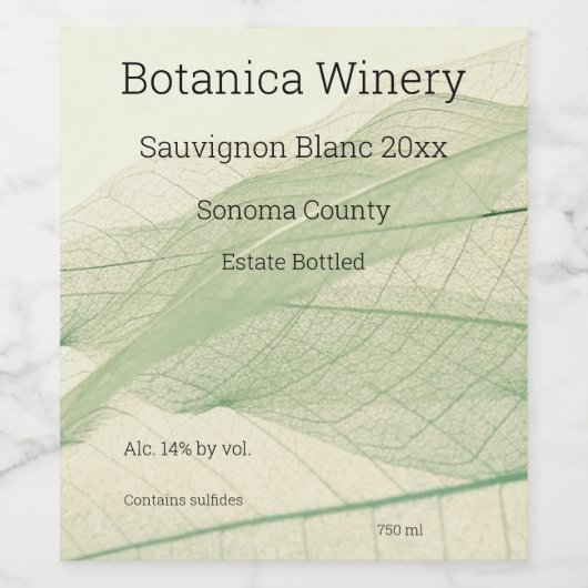 Skelette Weinetikett (Einzelnes Label)