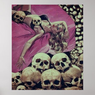 SKELETTEN HORROR RETRO VINTAGE POP POSTER