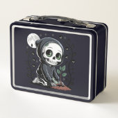 Skelettentag Metall Brotdose (Rückseite)