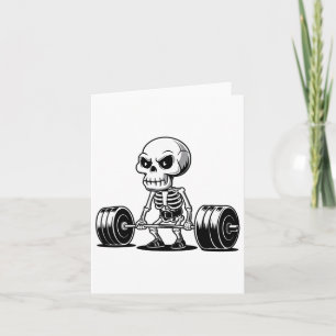 Skelettentoilettfesseln Funny Gym Lifting Moti tra Karte