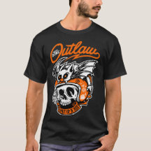 Skeletter Biker Bone Outlaw Motorrad Mens T - Shir