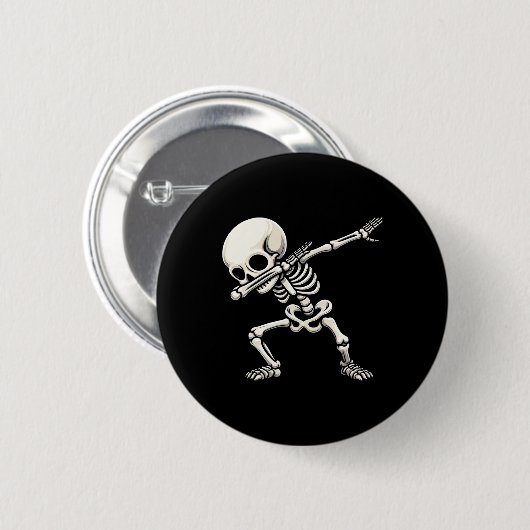 Skeletter Boys Kids Men Funny Halloween Button (Vorne & Hinten)
