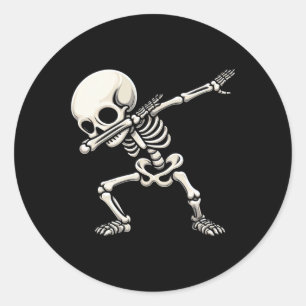 Skeletter Boys Kids Men Funny Halloween Runder Aufkleber