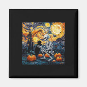 Skeletter Katze Skull Goth Halloween Männer Frauen Magnet