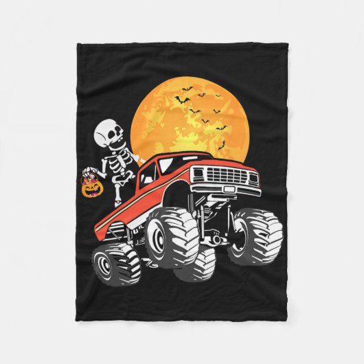 Skeletter Monster Halloween Panzerknacker Fleecedecke (Vorderseite)
