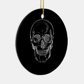 Skelettface auf einem keramik ornament (Rechts)