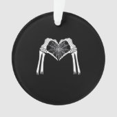 Skelettfächer Cobweb Herz (weiß) Klassisch Ornament (Vorderseite)