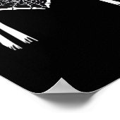 Skelettfächer Cobweb Herz (weiß) Klassisch Poster (Ecke)