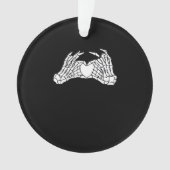 Skelettfächer für Herz - Licht Ornament (Vorderseite)