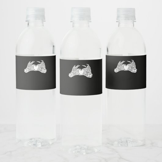 Skelettfächer für Herz - Licht Wasserflaschenetikett (Flaschen)