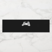 Skelettfächer für Herz - Licht Wasserflaschenetikett (Einzelnes Label)