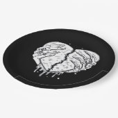 Skelettfächer Herz - Gothic Heart Classic Pappteller (Schrägansicht)