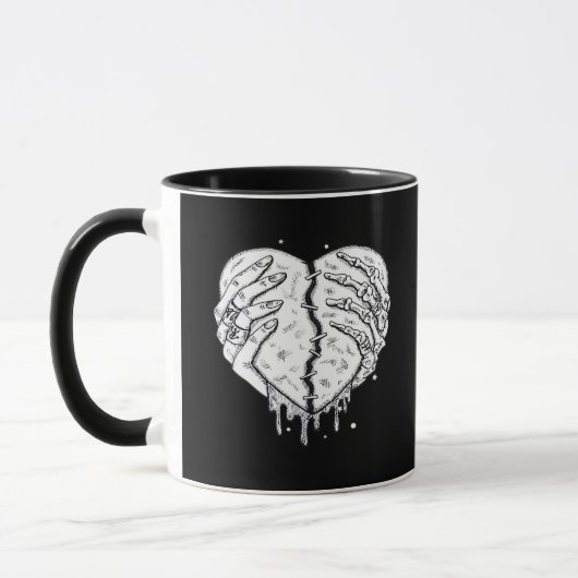 Skelettfächer Herz - Gothic Heart Classic Tasse (Links)
