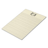 Skelettfächer Herzform - benutzerdefiniertes Schre Notizblock (angewinkelt)