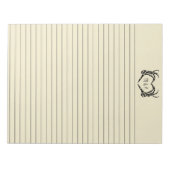 Skelettfächer Herzform - benutzerdefiniertes Schre Notizblock (Vorderseite)