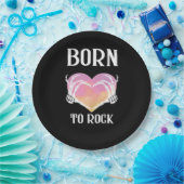 Skelettfächer Herzgrafik für klassische Pappteller (Party)