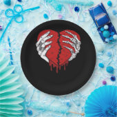 Skelettfächer Klassische Trends Pappteller (Party)