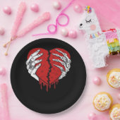 Skelettfächer Klassische Trends Pappteller (Party)