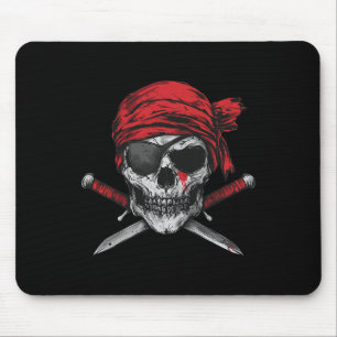 Skelettfahne für Piratenfahnen und Kreuzbeinfahnen Mousepad
