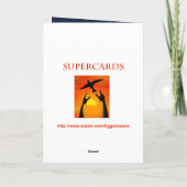 Skelettfahrer 55. Geburtstagskarte Karte (Rückseite)