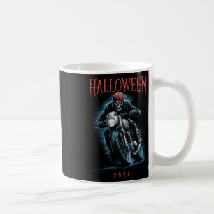 Skelettfahrer auf Motorrad-Halloween-Spoo Kaffeetasse
