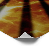 Skelettfahrer rauchen eine Zigarette Poster (Ecke)