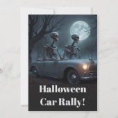 Skelettfahrer und Navigator Halloween Kundgebung Einladung (Vorderseite)