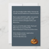 Skelettfahrer und Navigator Halloween Kundgebung Einladung (Rückseite)