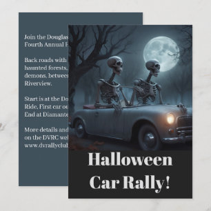 Skelettfahrer und Navigator Halloween Kundgebung Einladung