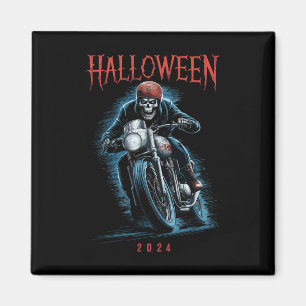 Skelettfahrer zu Halloween 2024 Magnet