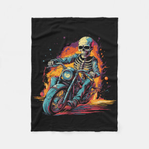 Skelettfahrrad-Halloween-Kostümbiker Fleecedecke