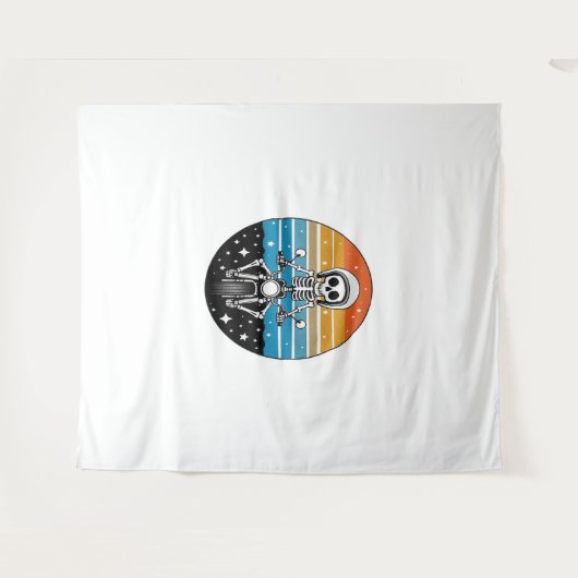 Skelettfahrrad Wandteppich (Vorderseite (Horizontal))