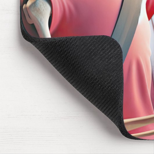 Skelettfahrt mit einem roten LKW Mousepad (Ecke)