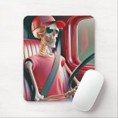 Skelettfahrt mit einem roten LKW Mousepad (Mit Mouse)