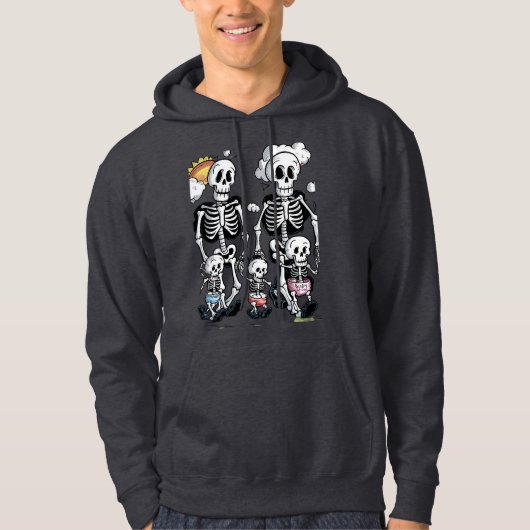 Skelettfamilie Hoodie (Vorderseite)